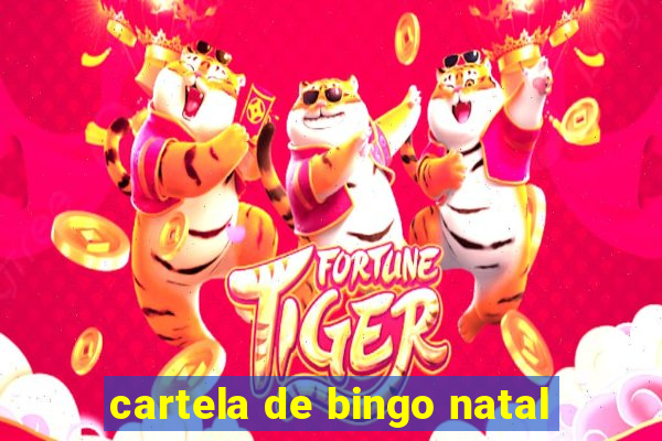 cartela de bingo natal